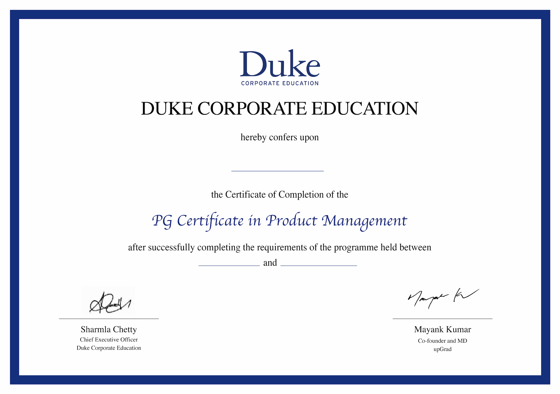Duke-PM-Certificate