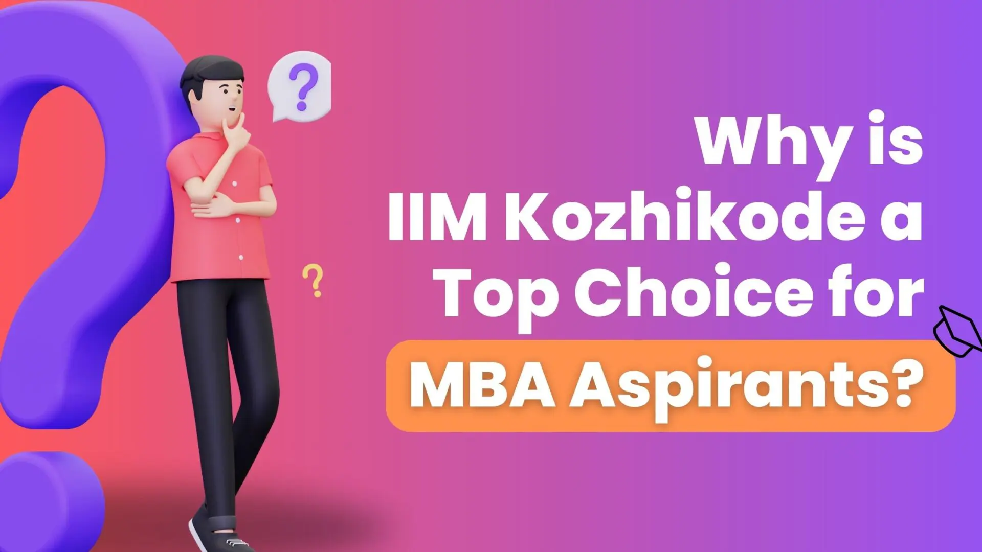 This image indicates a man thinking about is Why is IIM Kozhikode a Top Choice for MBA Aspirants.